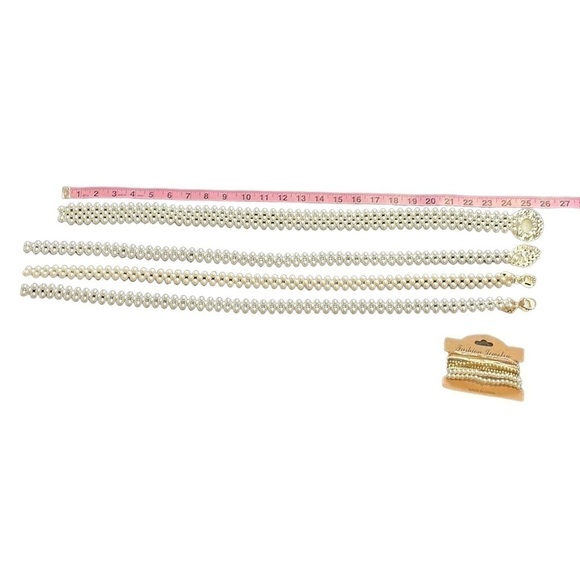 Stretch Pearl Belts and Bracelet Bundle - Size Medium - Picture 5 of 7